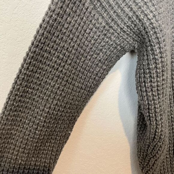Madewell Waffle-Knit Henley Sweater - Grey - 1X - Picture 5 of 8